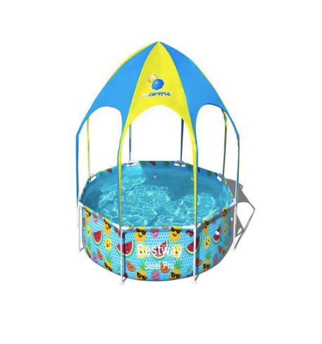 Piscina Bestway Redonda Con Toldo y Neblina Agua 2.44MX51Cm